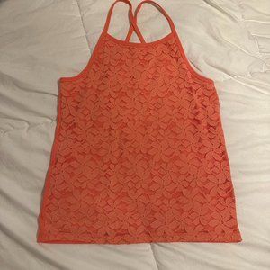 Abercrombie Kids Peachy Floral Lace Tank Top (Kids 15/16)